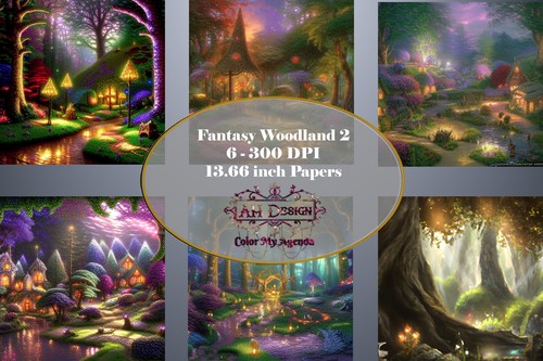 Product picture Fantasy Woodland Backgrounds Set
